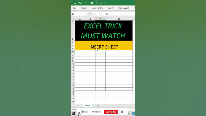 #shorts | Insert Sheet Excel |Excel funny magic tricks and tips | Excel shortcut trick |Excel trick|