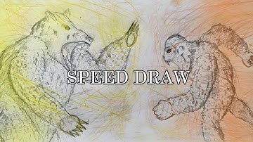 Grizzly Bear VS Silverback Gorilla SPEED DRAW