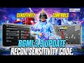 BGMI 3.9 UPDATE ZERO RECOIL SENSITIVITY CODE 🔥 | BEST CONTROL SETTINGS | BGMI NEW SENSITIVITY 2025