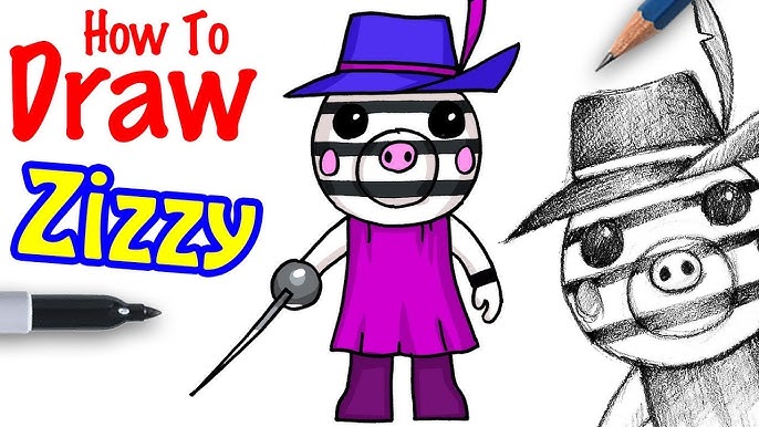 COMO DESENHAR O CLOWNY DO PIGGY ROBLOX