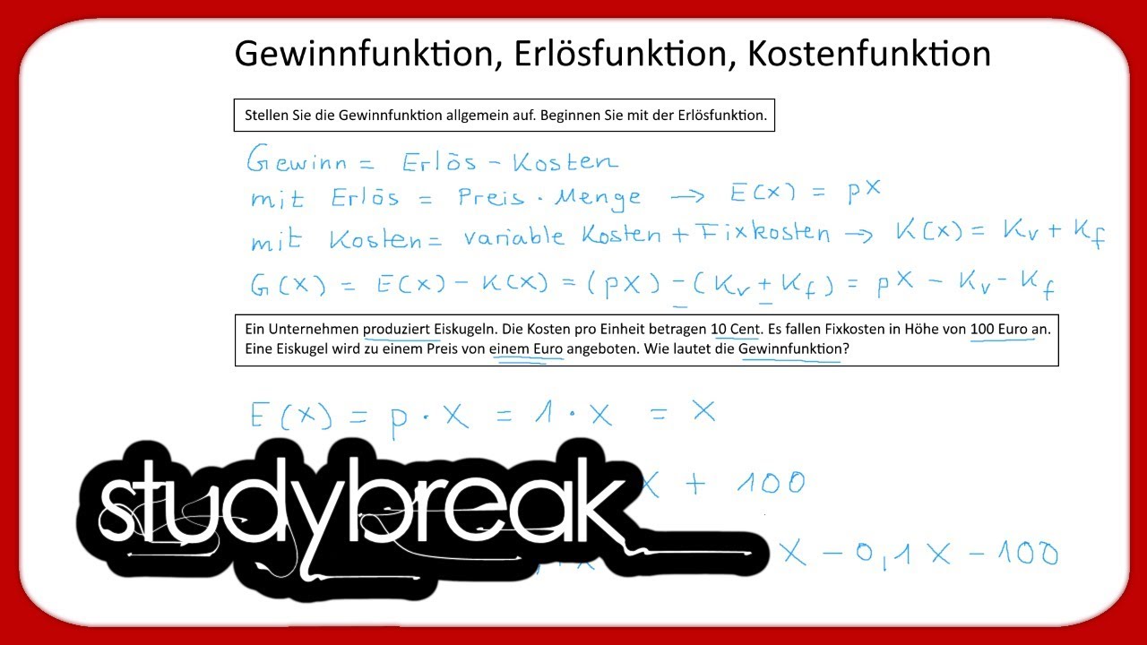 Kosten Erlös Und Gewinnfunktion Aufgaben Lösungen Pdf www.youtube.com