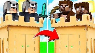 Ai̇lecek Karton Kalede Savaş Yaptik - Minecraft