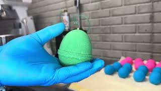 Making Large Easter Egg Bath Bombs