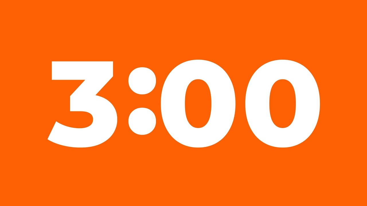 3 Minute Timer With Music 3 Minute Clock 3 Minutes YouTube