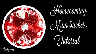 Homecoming Mum Backer/ Full size Girls mum backer/ valentines theme homecoming mum/ homecoming mums