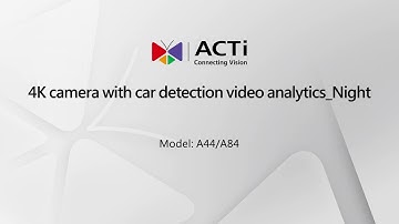 4K camera with Car Detection video analytics_Night
