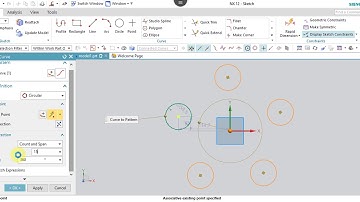 NX 12.0 Tutorial Tamil 16 : Circular Pattern | Pattern Curve | Sketch | NX | Unigraphics