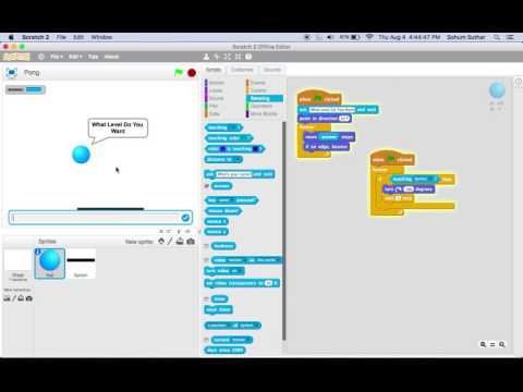 Pong Part 2 On Scratch