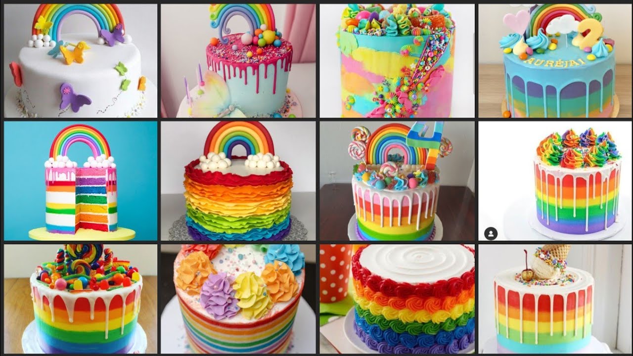 🤩Amazing Rainbow🌈🎂Theme Cake Decorating ideas || Latest Creative ...
