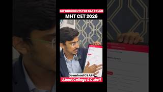 MHT CET 2026 CAP Round Registration Form | Document | Branch Prediction Test #shorts #mhtcet2026