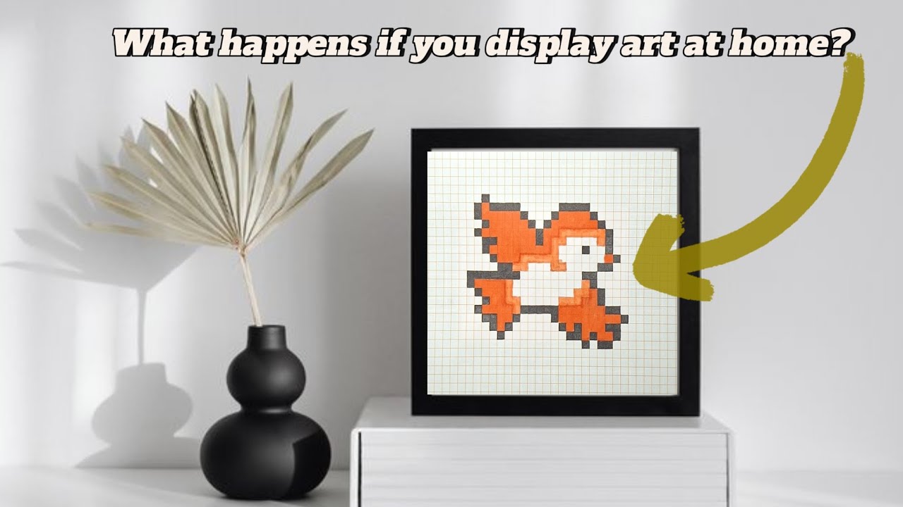 Pixel art from paper and simple tools into an art display