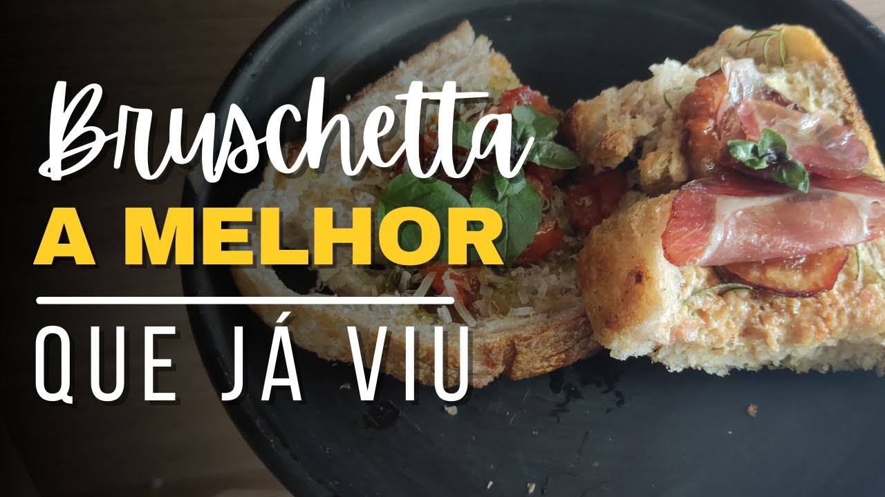 Como fazer a melhor BRUSCHETTA que você já viu, TOMATE com MANJERICÃO e ...