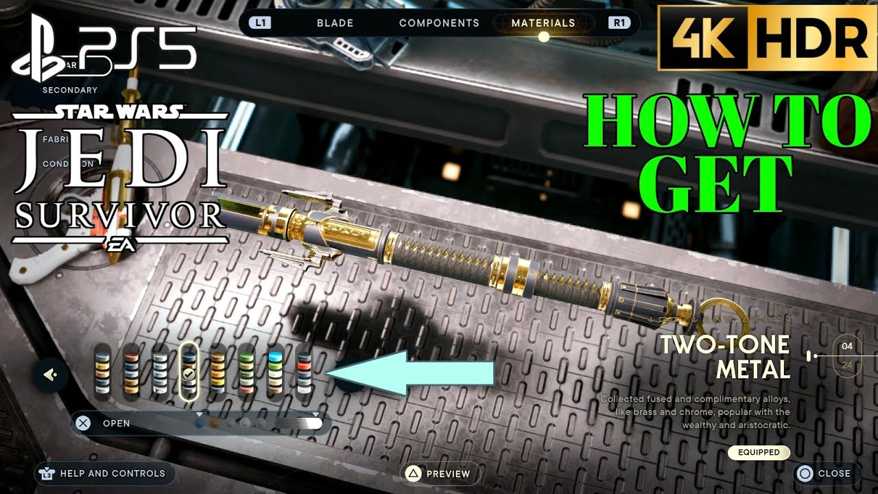 How to Get TwoTone Metal Metal STAR WARS Jedi Survivor Two Tone Metal