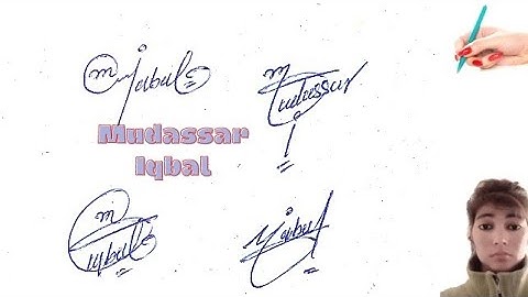 Mudassar Iqbal name signature style with arooj