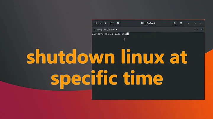 shutdown linux at specific time