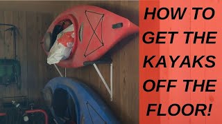 How To Hang Kayaks to Free Up Floor Space! by Fix It With Dad 34 views 3 years ago 2 minutes, 7 seconds