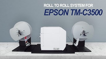 Label rewinder and label unwinder for EPSON TM-C3500 label printer