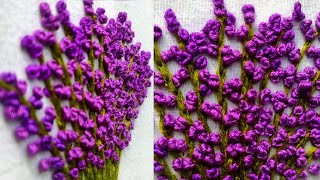 Handembroidery/Lavender flower /frenchknotes lavender/handembroidered flowers/