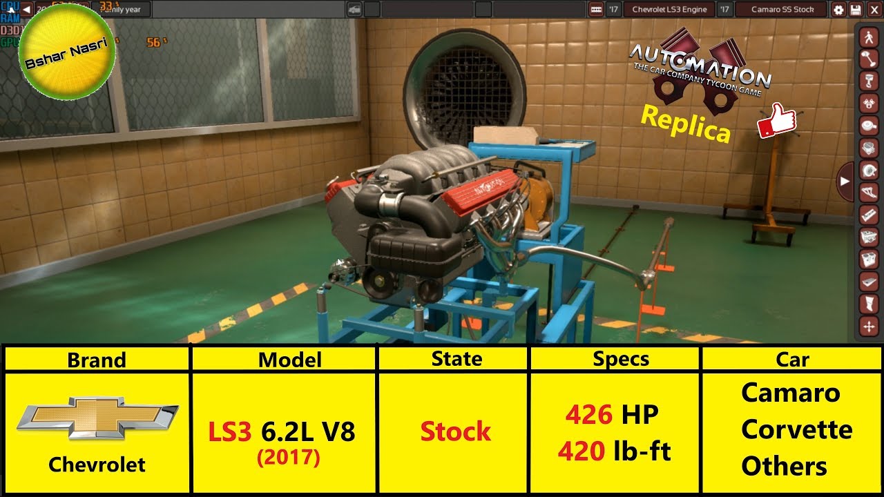 Ls3d Engine Chevrolet LS3 Replica in Automation Game. - YouTube