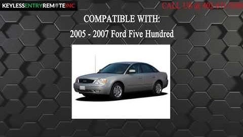 How To Replace A Ford Five Hundred Key Fob Battery 2005 - 2007