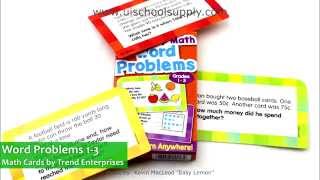 Word Problems 1-3 Math Cards by TREND Enterprises T24013