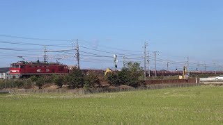 EF510-13+赤ホキ 5780レ 岐阜駅~木曽川駅間通過