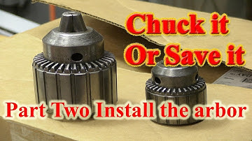 Installing the R8 arbor and checking the accuracy of the chuck.