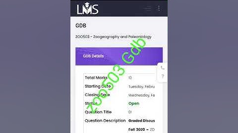 zoo503 fall 2020 GDB  complete solution !