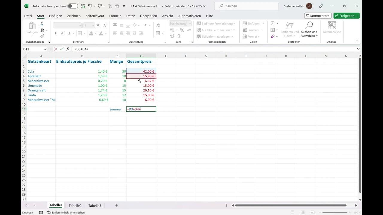 Excel Vba Formeln In Zellen Schreiben Excel - Formeln schreiben - YouTube