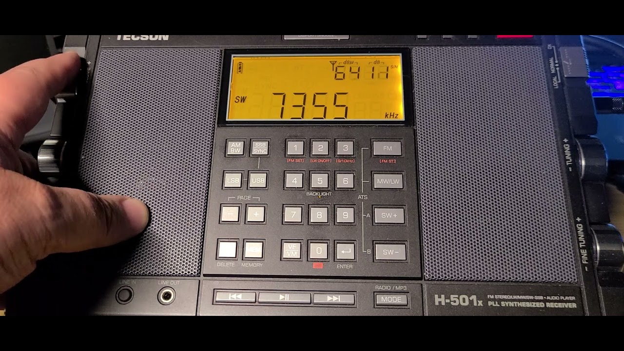 Tecsun H501X on MLA 30 loop receiving NHK Radio Japan via France 7355