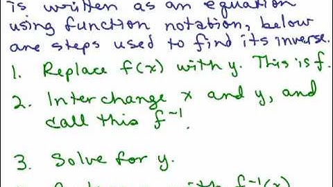 Functions 10 Inverse of a Function