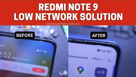 Redmi Note 9 Low Network Solution