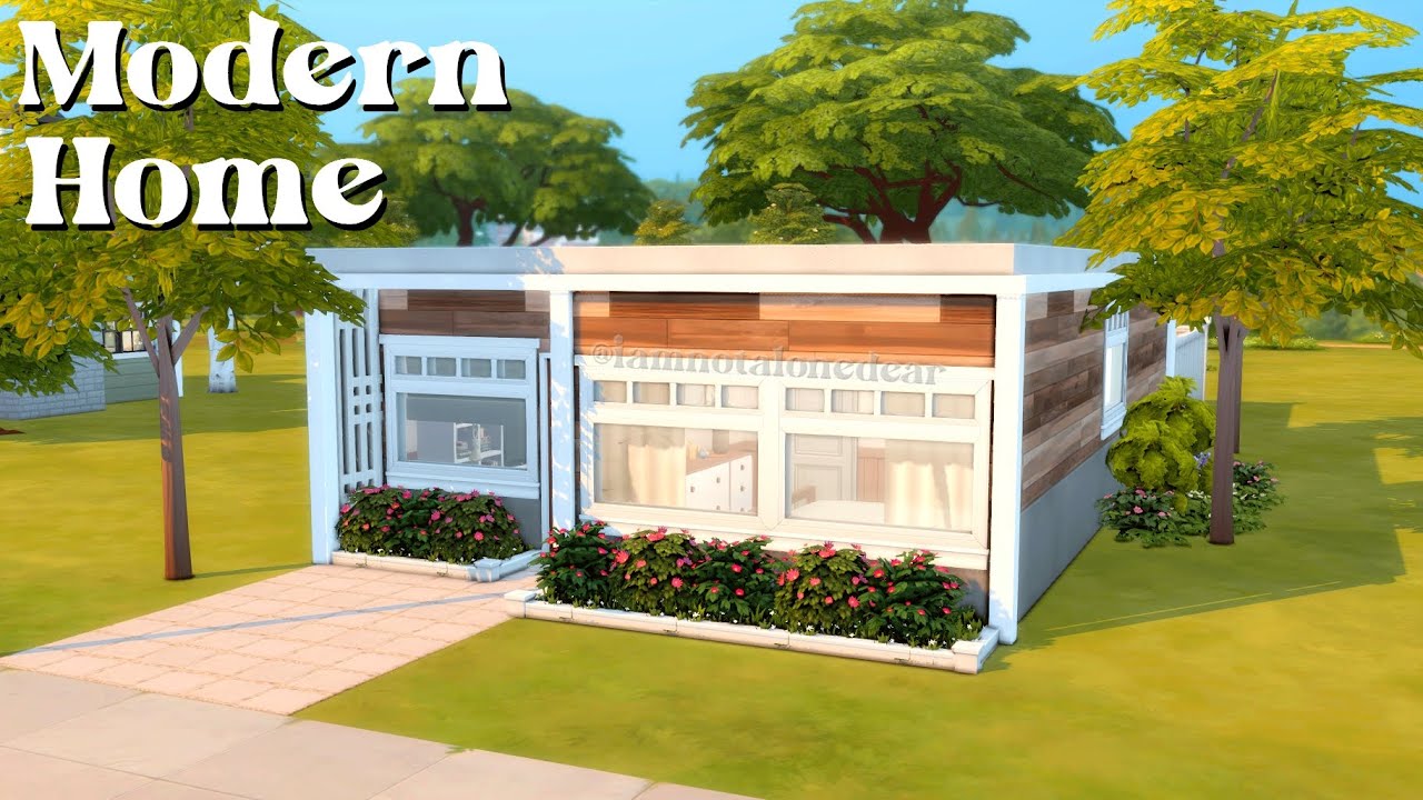 I made a Modern Two Bedroom Home in Newcrest in The Sims 4 - YouTube