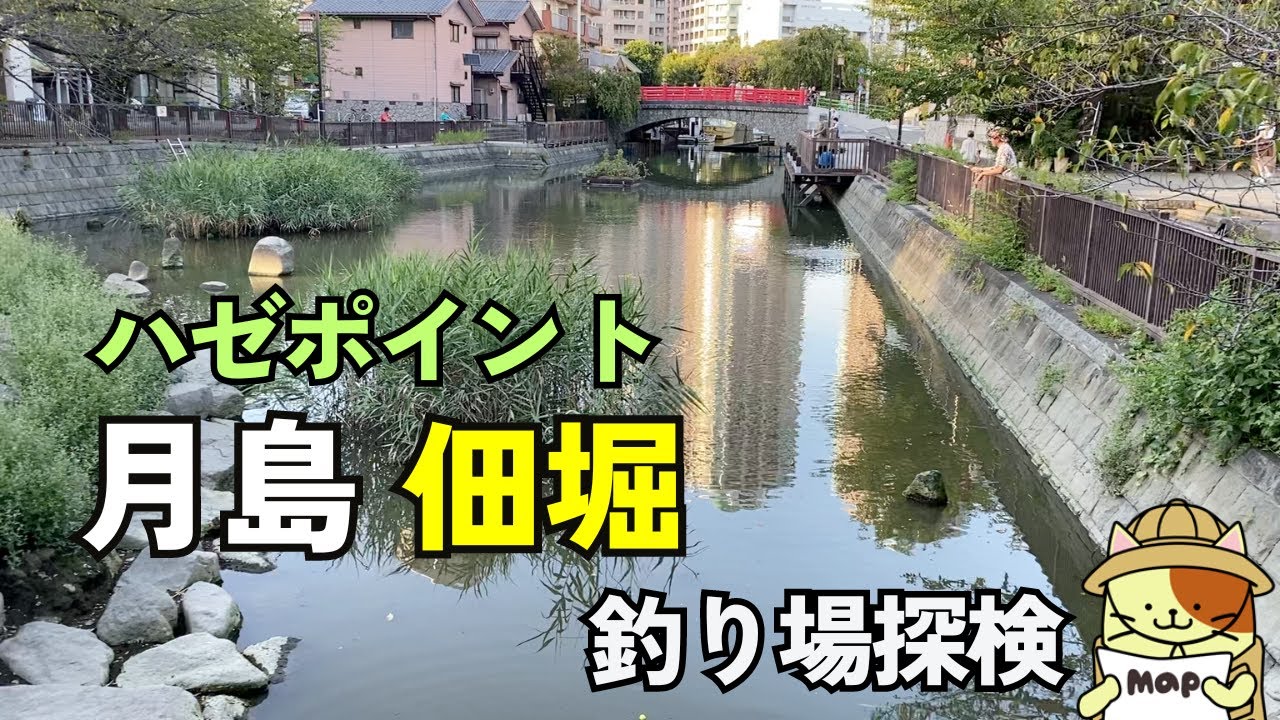 月島 佃堀 東京下町の情緒あふれるハゼ釣り場 東京湾奥釣り場探検隊 動画で東京 千葉 神奈川の海 川 池 沼などの釣り場を紹介