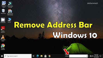 How to Remove Address Bar From Windows 10 Taskbar