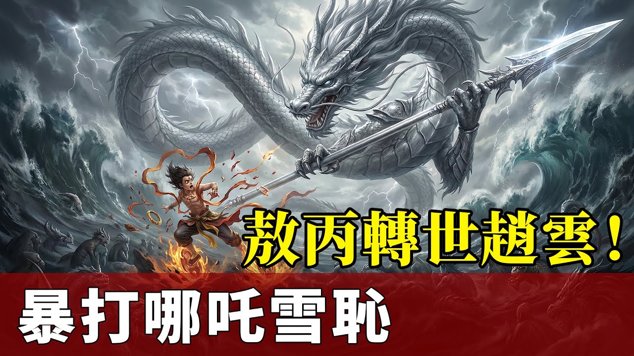 趙雲本是東海三太子轉世？難怪他一生白馬銀槍！哪吒趕來復仇，卻被一條萬丈銀龍當場震飛！#民間故事 #敖丙 #三國演義