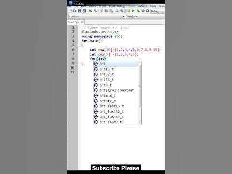 #shorts, Range Based for loop in C++ Program - YouTube