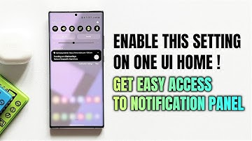 Enable this settings to easily access the notification panel ! Samsung Galaxy One UI 3.1/3.0/2.5