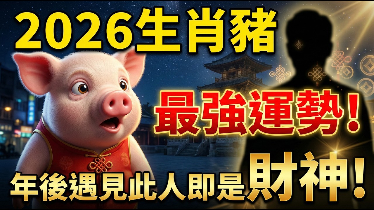 【生肖豬】2026最強運勢！年後若遇見「這類人」，恭喜你：這是老天送來的財神！#生肖豬2026運勢 #財運 #過年運勢 #吉星 #財神 #幸運色 #2026屬豬運勢 #生肖豬 #屬豬 #貴人運 #財運