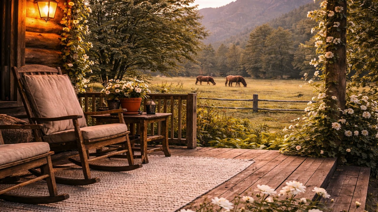 SImple Living Appalachian  Porch at Dusk 🪑Appalachia Hills & Hollers Ambience