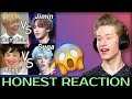 HONEST REACTION to CHIMCHIM vs JIMIN and BTS YOONGI vs SUGA