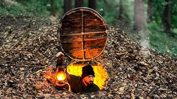 Building a Warm and Secret Dugout for Survival Deep Underground | Bushcraft, Secret Cave