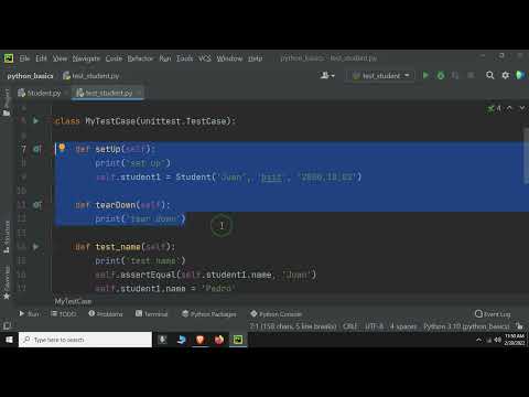 Python Tagalog Tutorial #134 - Unit test - 5 (setUpClass at tearDownClass)