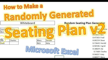 How to Make a Random Seating Plan Generator in Microsoft Excel version 2 (for Teachers)