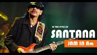 Santana Style Latin Rock Backing Track Jam in Am chords