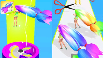 Hair Run - Makeover Rush Challenge - Gameplay level ( 6……9 ) (Android, iOS)