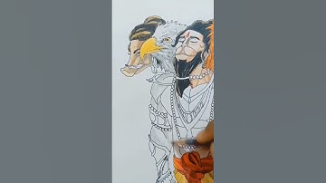 Panchmukhi Hanuman drawing ,#viral #shorts #drawing #hanuman