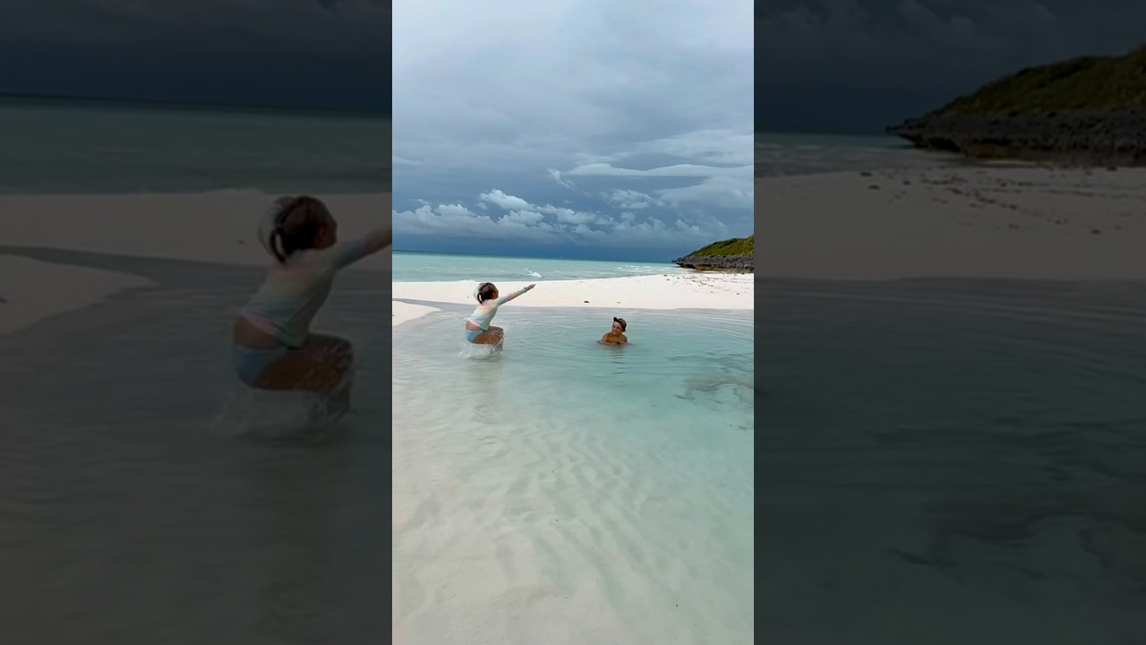 A Secret Ocean Pool Hidden on This Beach 👀 #boatlife #travel #familyadventure