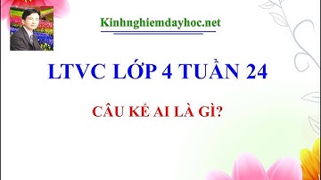 LTVC lớp 4 tuần 24: Câu kể ai là gì?