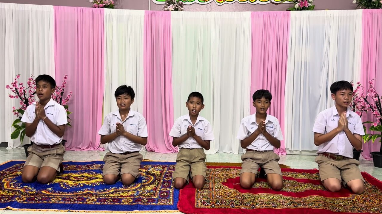 การประกวดสวดมนต์หมู่สรรเสริญพระรัตนตรัย ทำนอง￼สรภัญญะ ประเภททีมชายล้วน(ประถมศึกษา) โรงเรียนวัดกลาง